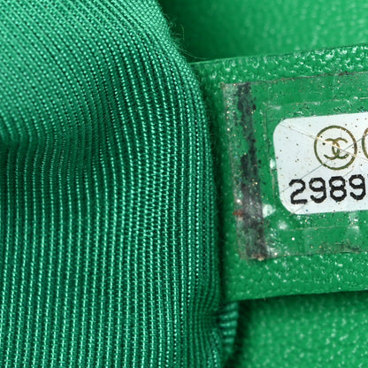 Chanel Goatskin Quilted Large Chanel 19 Flap Green 7 of 11