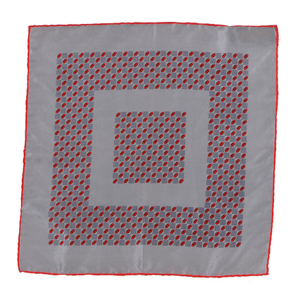 Gucci Silk GG Print Pocket Square Handkerchief Square Scarf Grey 1 of 3