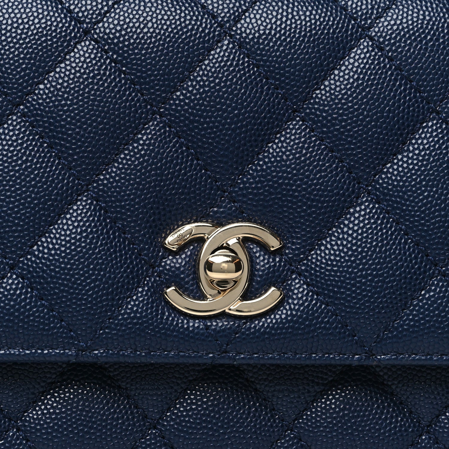 Chanel Caviar Quilted Extra Mini Coco Handle Flap Navy 8 of 11