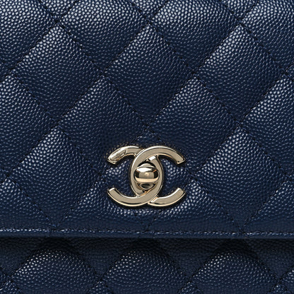 Chanel Caviar Quilted Extra Mini Coco Handle Flap Navy 8 of 11