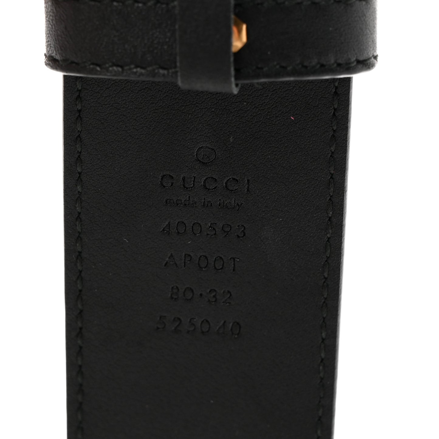 Calfskin Double G 40mm Belt 80 32 Black