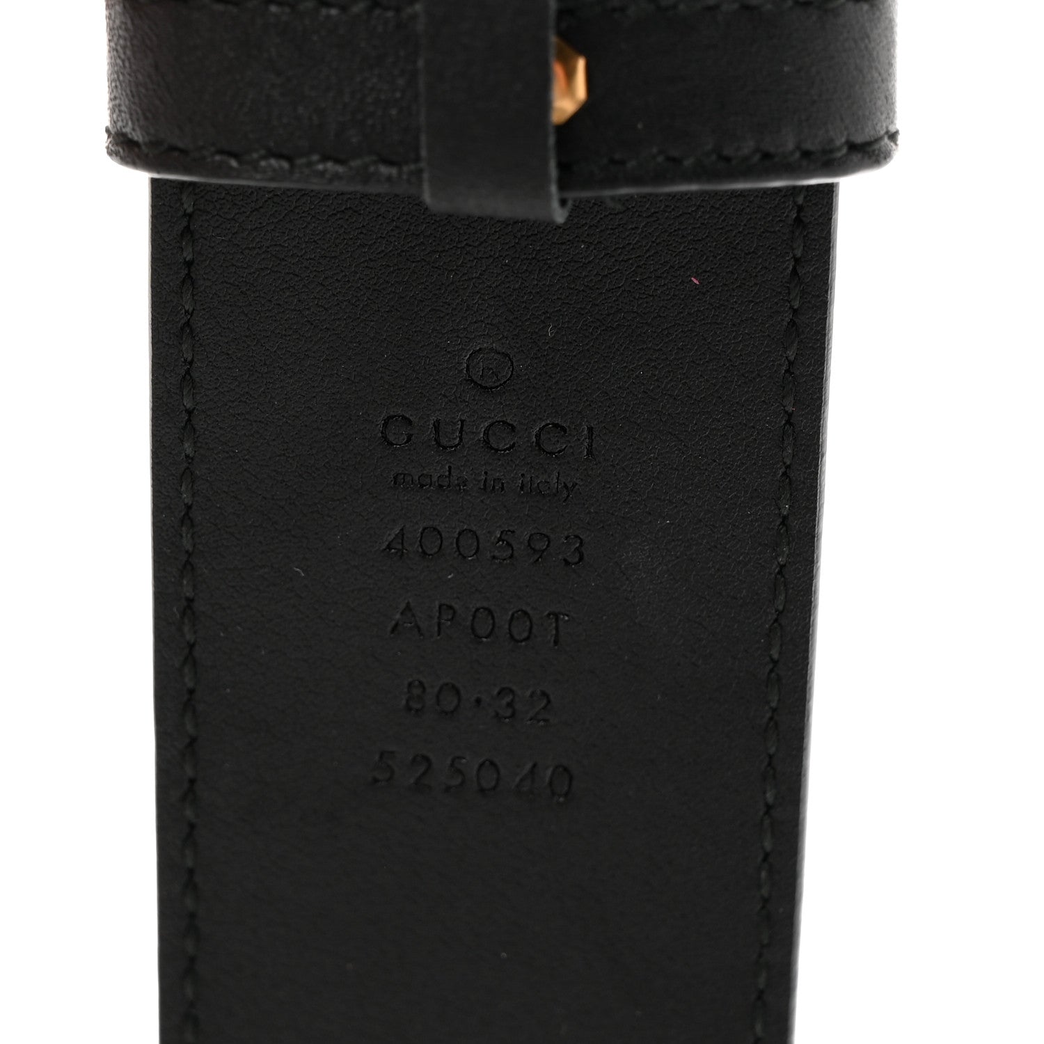 Gucci Calfskin Double G 40mm Belt 80 32 Black 3 of 5