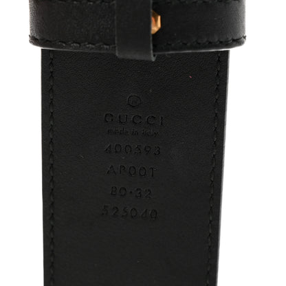 Gucci Calfskin Double G 40mm Belt 80 32 Black 3 of 5