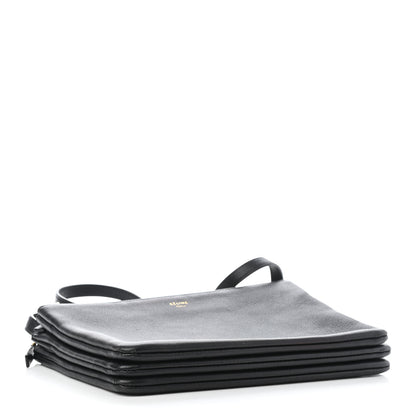 Celine Lambskin Small Trio Crossbody Bag Black 3 of 4