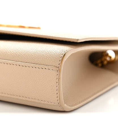 Saint Laurent Grain De Poudre Small Monogram Kate Satchel Nude Powder 10 of 11