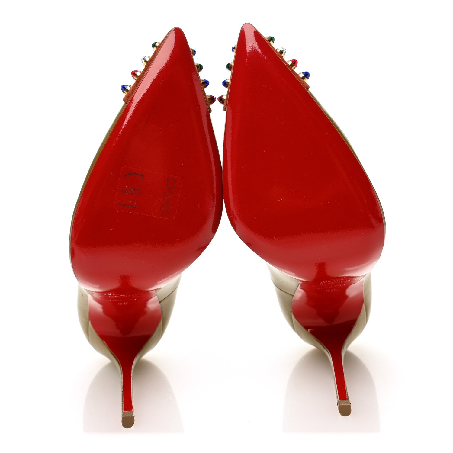 Christian Louboutin Kid Cabo 120 Pumps  36 Tilleul Multicolor 6 of 11