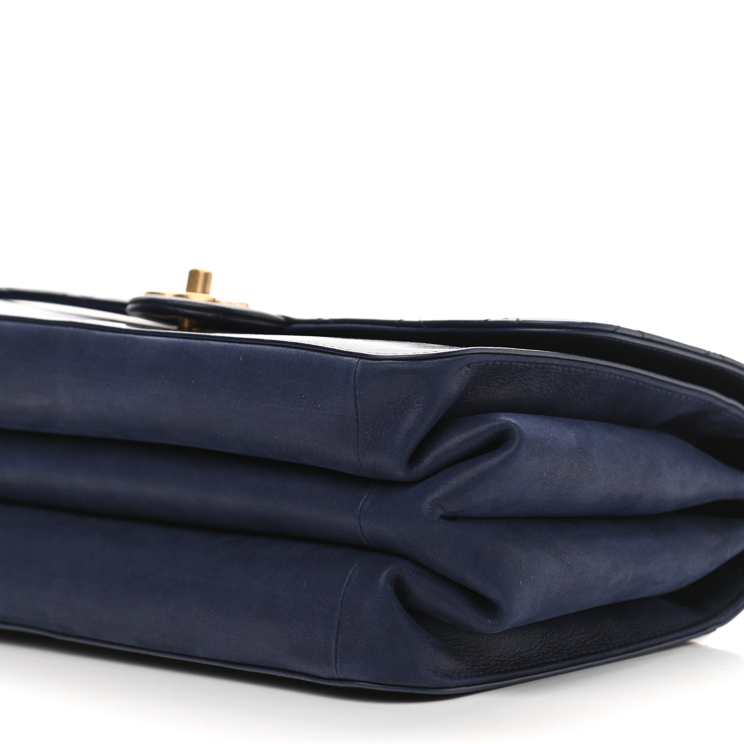 Chanel Iridescent Calfskin Quilted Straight Lined Flap Navy 6 of 11