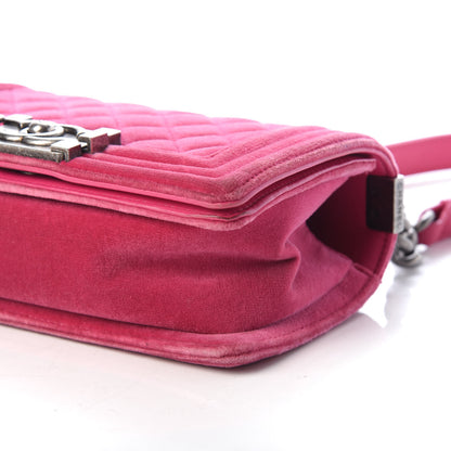 Chanel Velvet Quilted Small Boy Flap Fuchsia 10 of 10