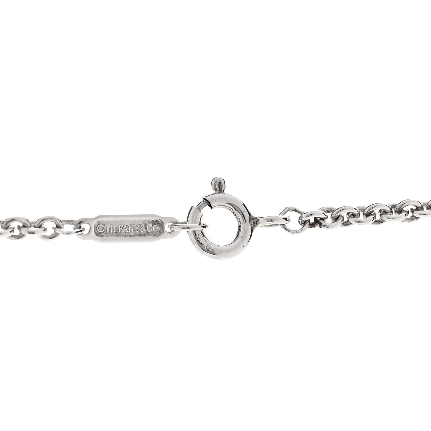 Tiffany Sterling Silver Concave Cross Pendant Necklace 5 of 6