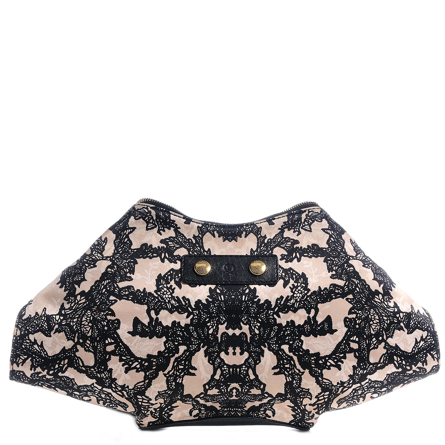 Alexander McQueen Silk De Manta Lace Print Clutch 1 of 7