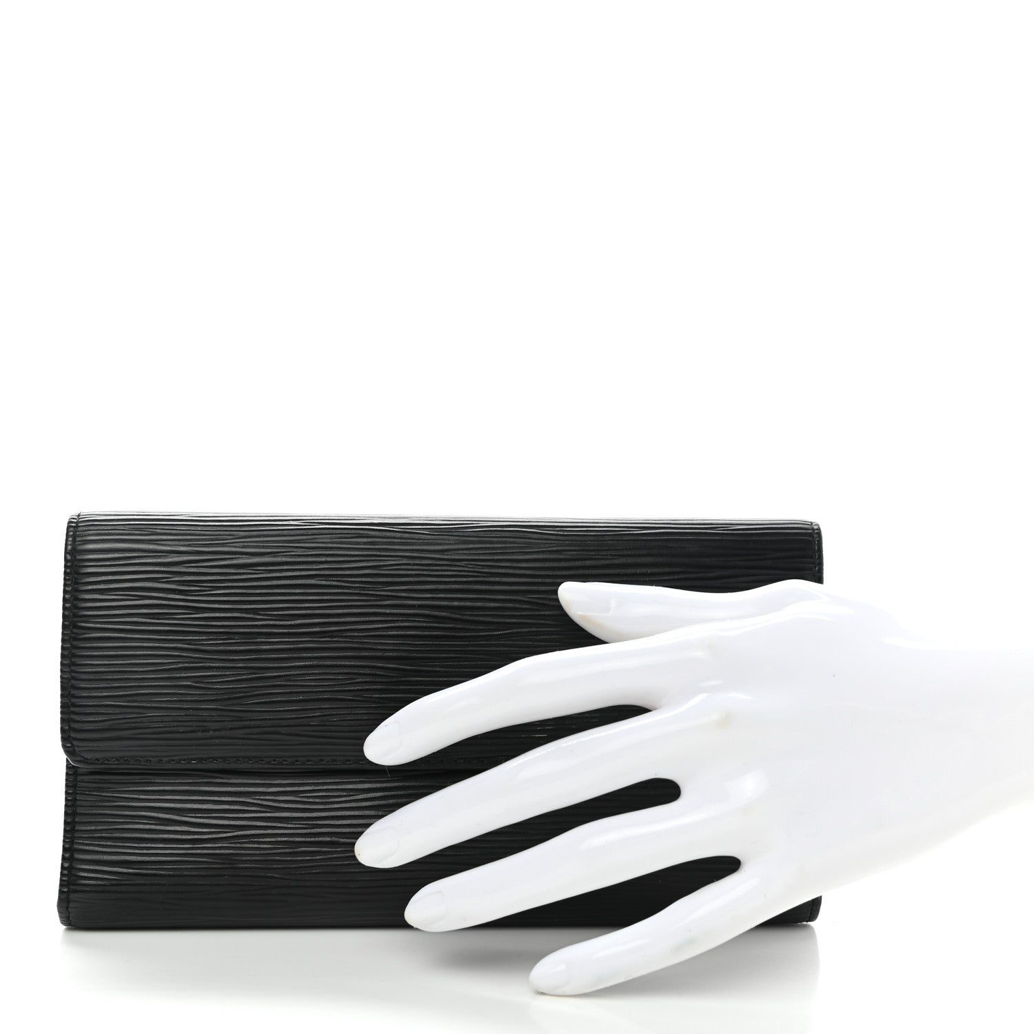 Louis Vuitton Epi Porte Tresor International Wallet Black 2 of 7