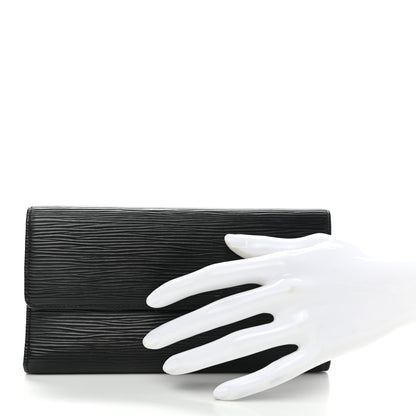 Louis Vuitton Epi Porte Tresor International Wallet Black 2 of 7