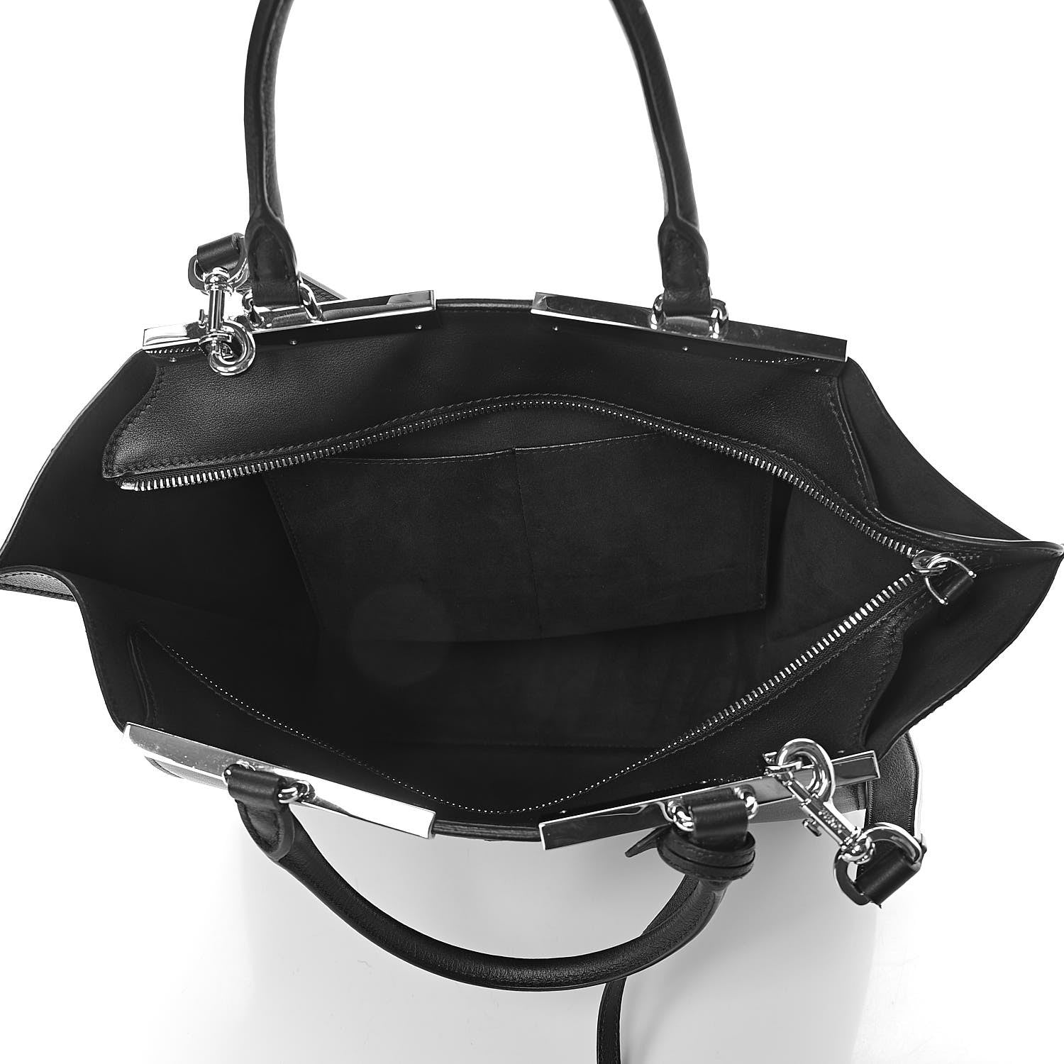 Fendi Vitello Dolce Petite 3jours Tote Black 5 of 9