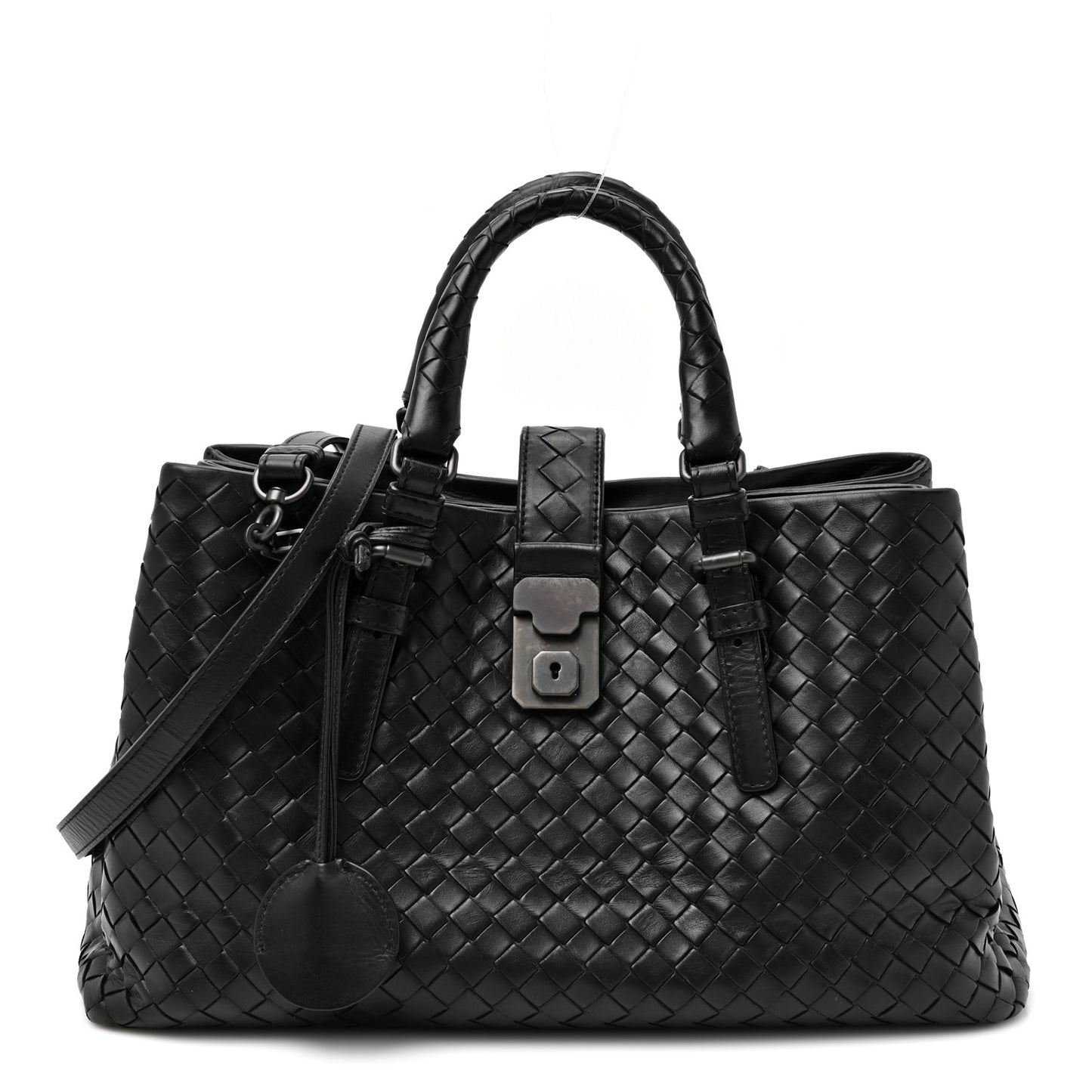 Small Intrecciato Small Roma Tote Black