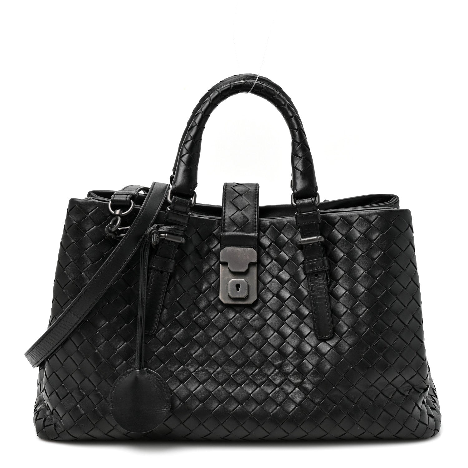 Bottega Veneta Small Intrecciato Small Roma Tote Black 1 of 9