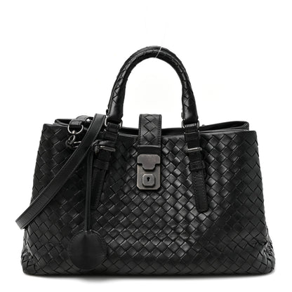 Bottega Veneta Small Intrecciato Small Roma Tote Black 1 of 9