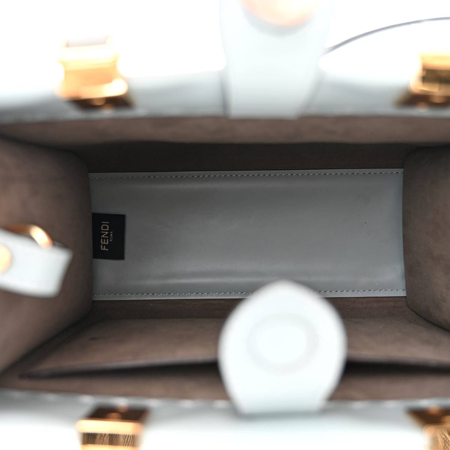 Fendi Vitello King Logo Embossed Small Fendi Sunshine Shopper Tote Anice 5 of 10