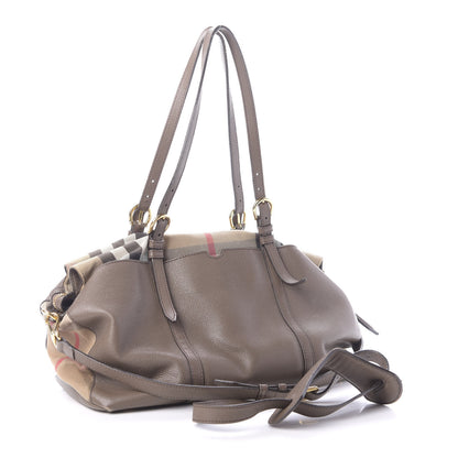 Burberry Grainy Calfskin House Check Mason Diaper Tote 3 of 31