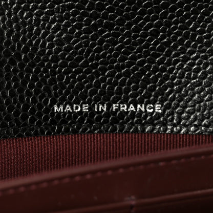 Chanel Caviar Quilted Large Gusset Flap Wallet Black 6 of 10