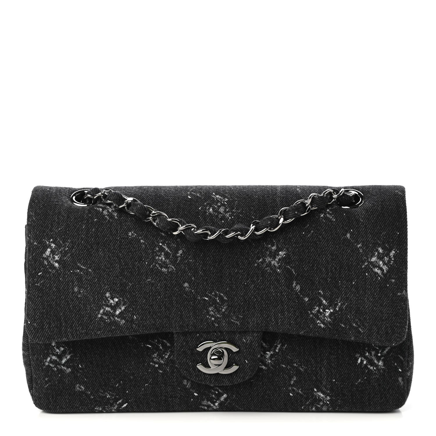 Chanel Denim Medium Double Flap Black 1 of 11