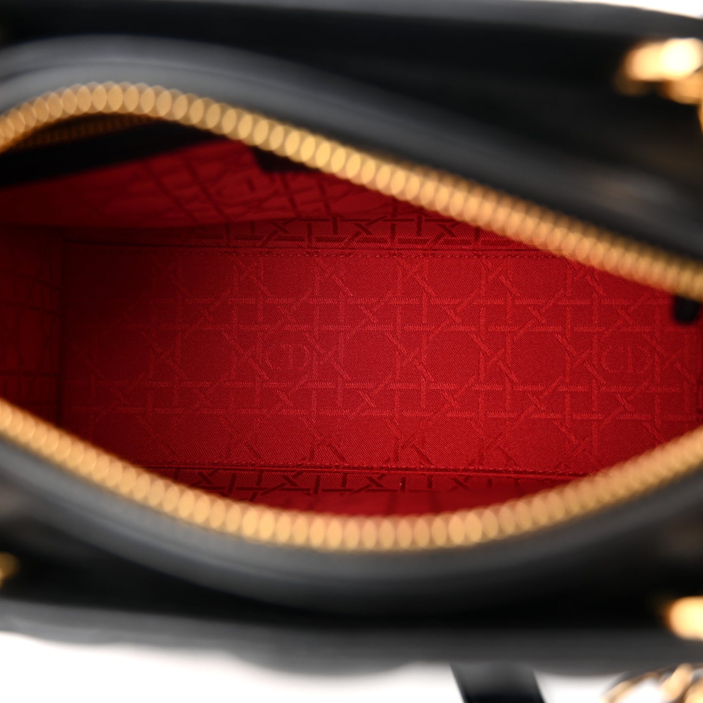 Lambskin Cannage Medium Lady Dior Black