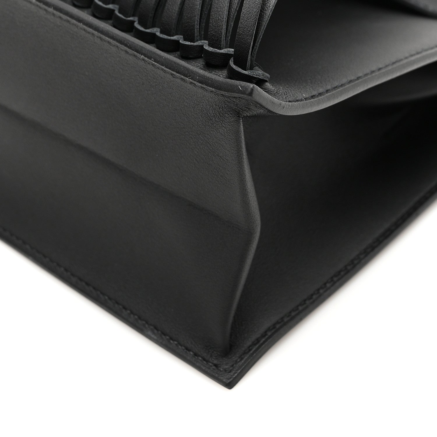 Hermes Swift Kelly Danse Anate Fringed Belt Bag Black 9 of 10