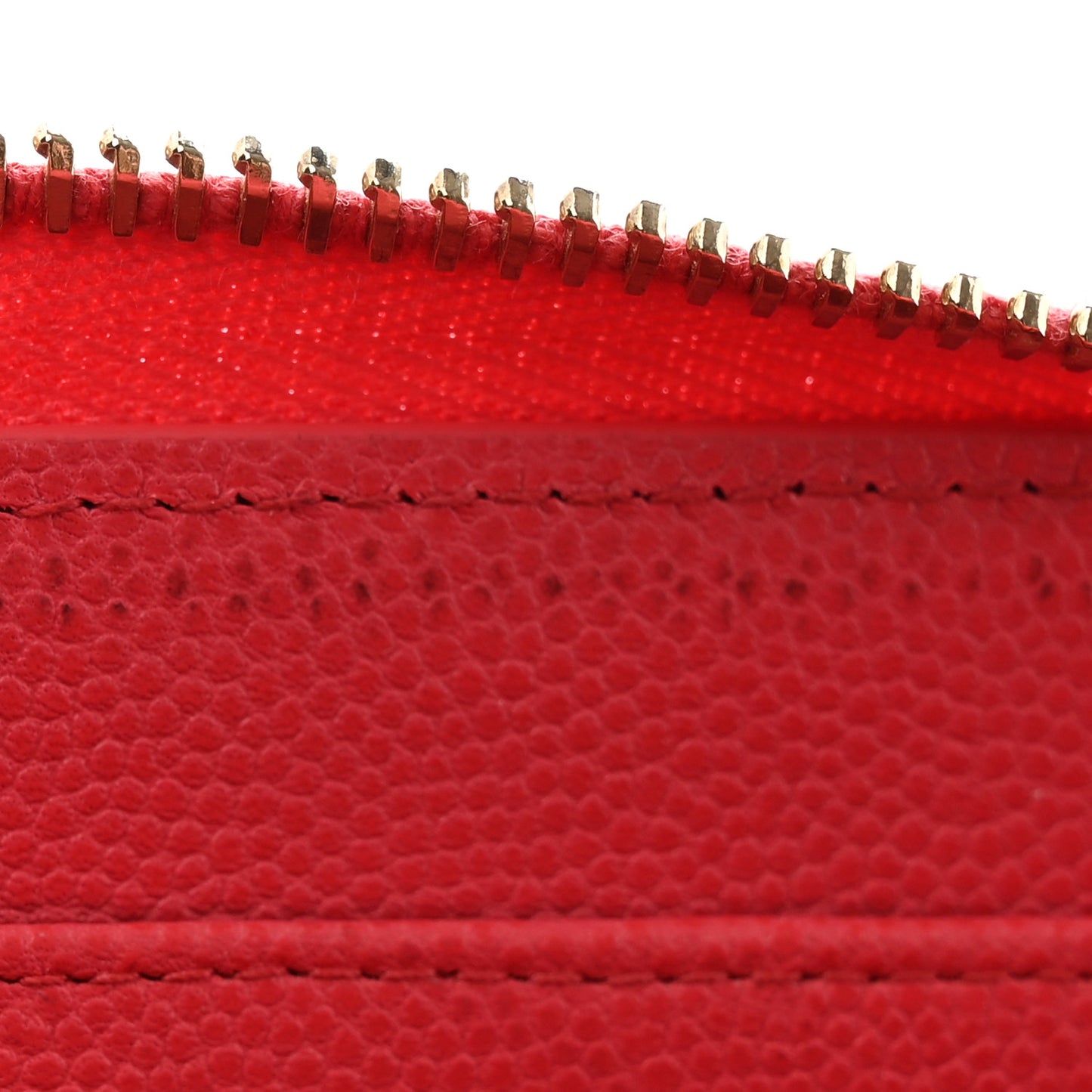Caviar Quilted Medium Zip Around Wallet Dark Pink