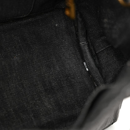 Prada Denim Small Logo Tote Black 11 of 22