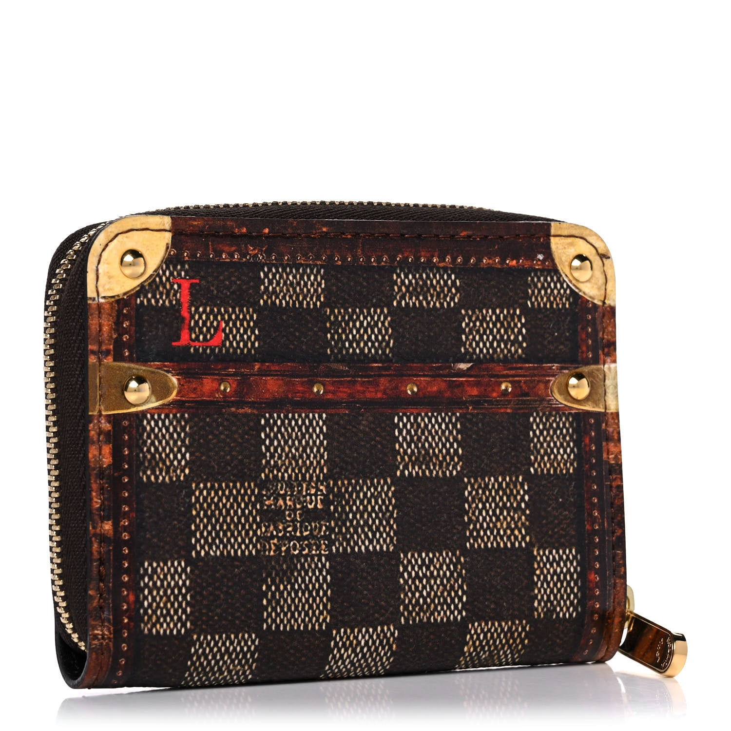 Louis Vuitton Transformed Damier Ebene Time Trunk Zippy Coin Purse 3 of 10