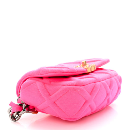 Chanel Jersey Quilted Chanel 19 Waist Bag Pink 4 of 12