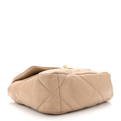 Chanel Lambskin Quilted Medium Chanel 19 Flap Dark Beige 4 of 11