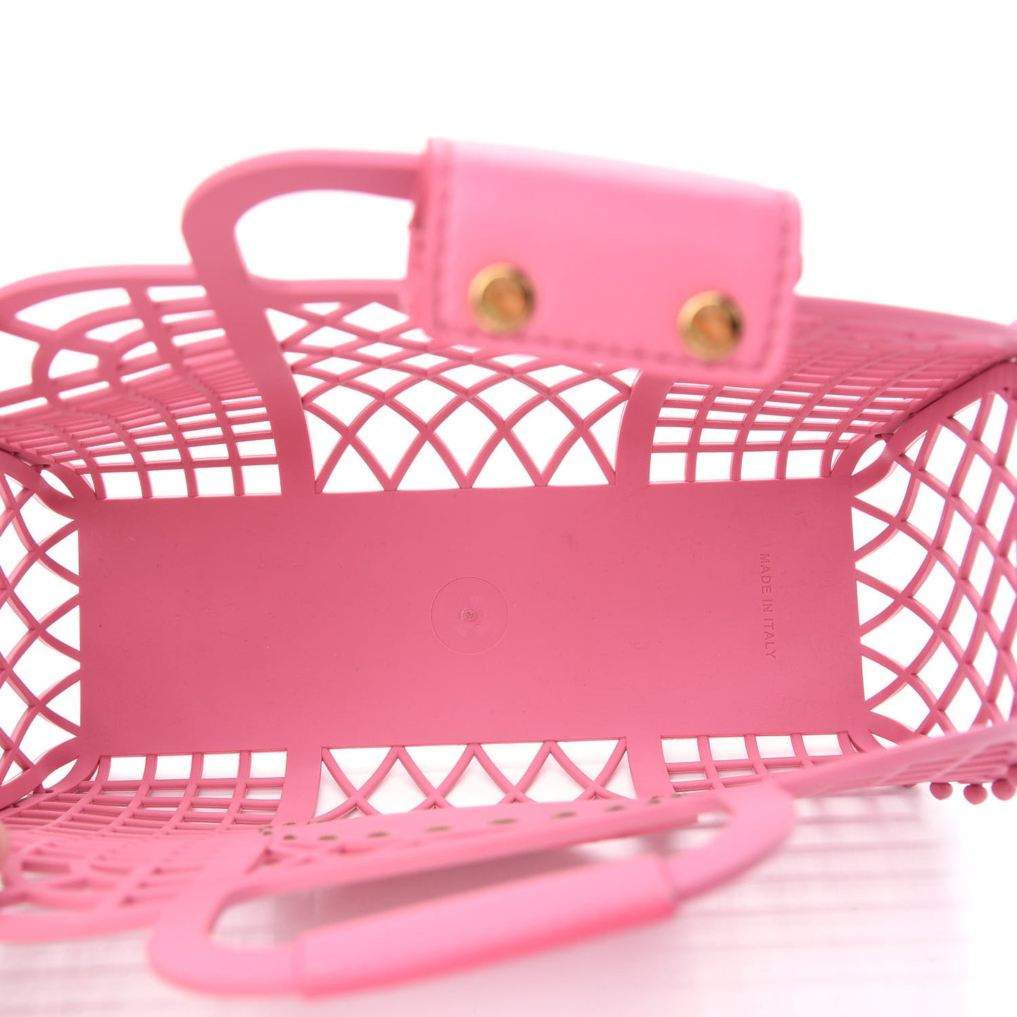 Recycled Plastic Vitello Liberty Matte Small Fendi Basket Rosa