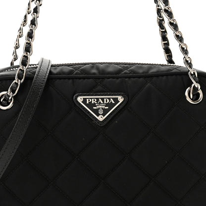 Prada Nylon Tessuto Impuntu Quilted Bandoliera Crossbody Bag Black 6 of 8