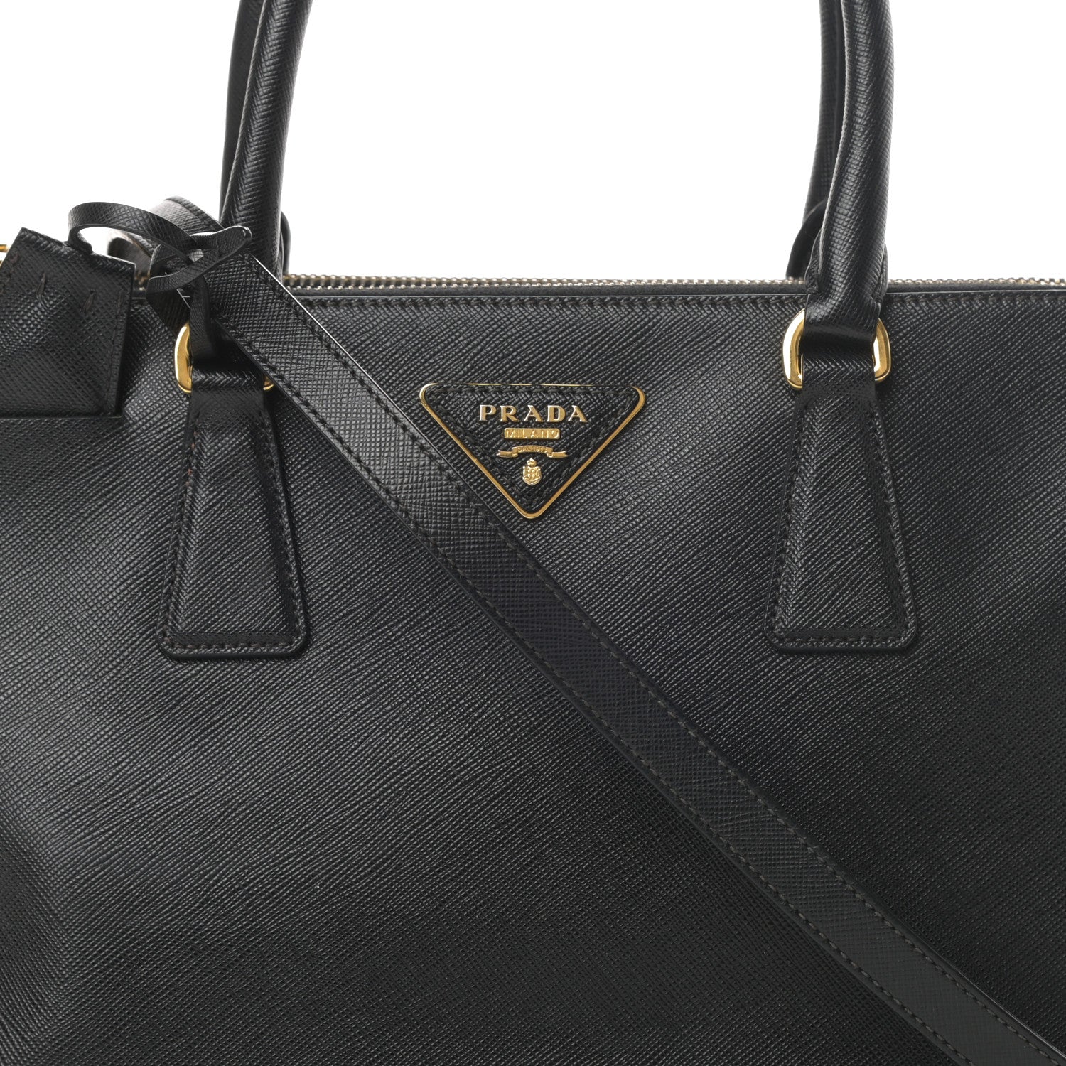 Prada Saffiano Small Galleria Double Zip Tote Black 11 of 21