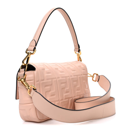 Fendi Nappa FF 1974 Embossed Baguette Baby Pink 3 of 10