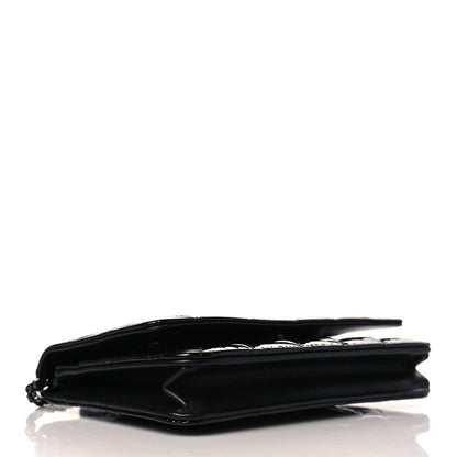 Chanel Patent Quilted Wallet On Chain WOC Black 4 of 12