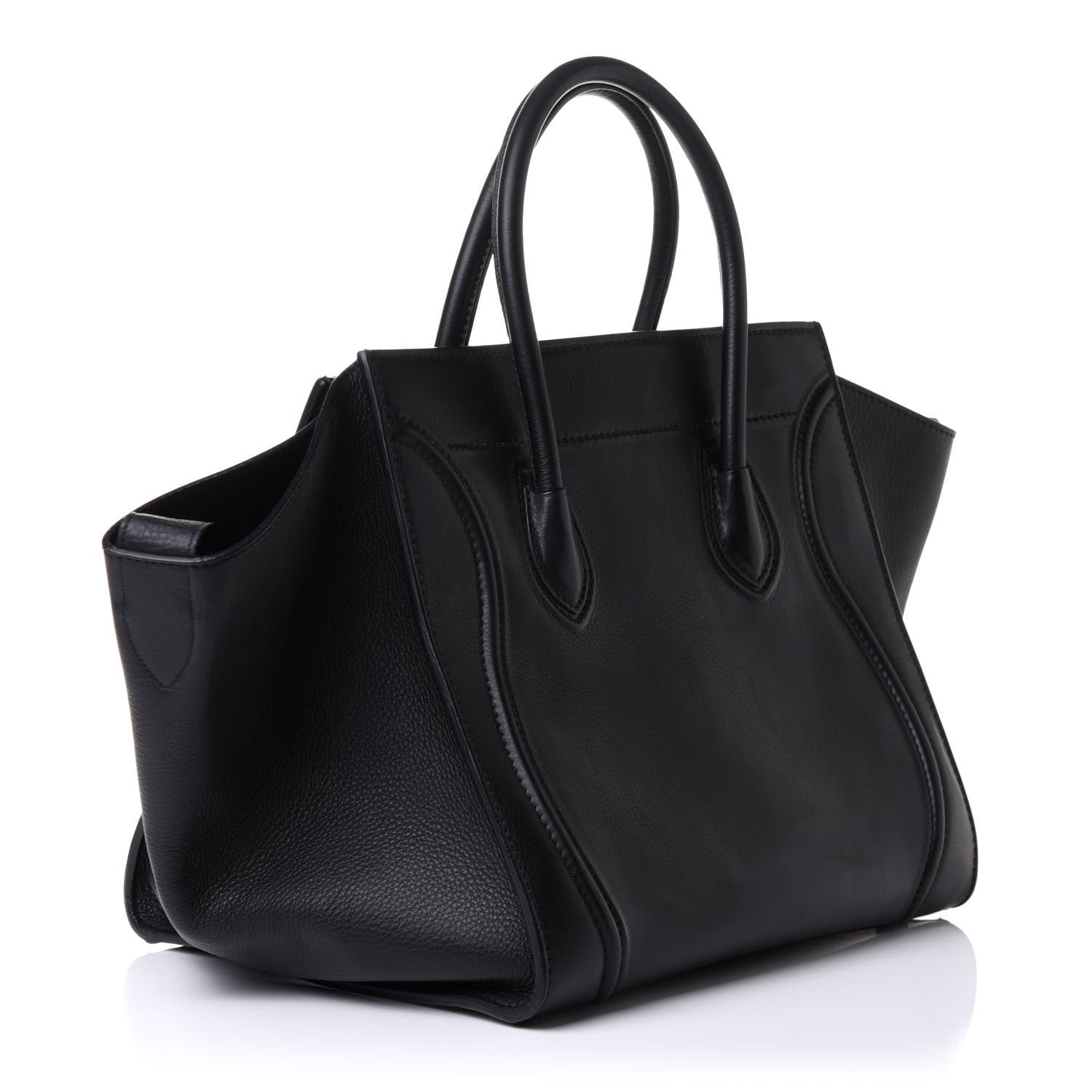Celine Supple Calfskin Medium Phantom Luggage Black 3 of 10