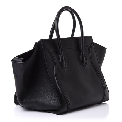 Celine Supple Calfskin Medium Phantom Luggage Black 3 of 10