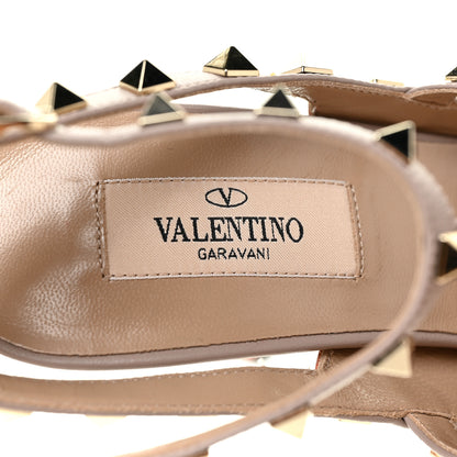 Valentino Garavani Calfskin Nappa Rockstud Ankle Strap 100mm Pumps 38 Orange Poudre 9 of 12