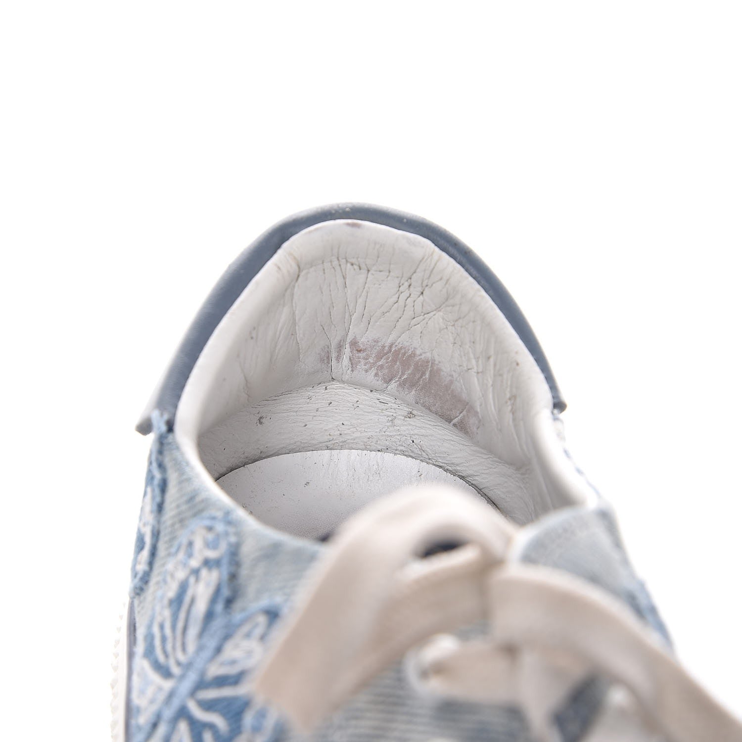 Valentino Garavani Denim Butterfly Embroidered Sneakers 41 Light Denim 11 of 17