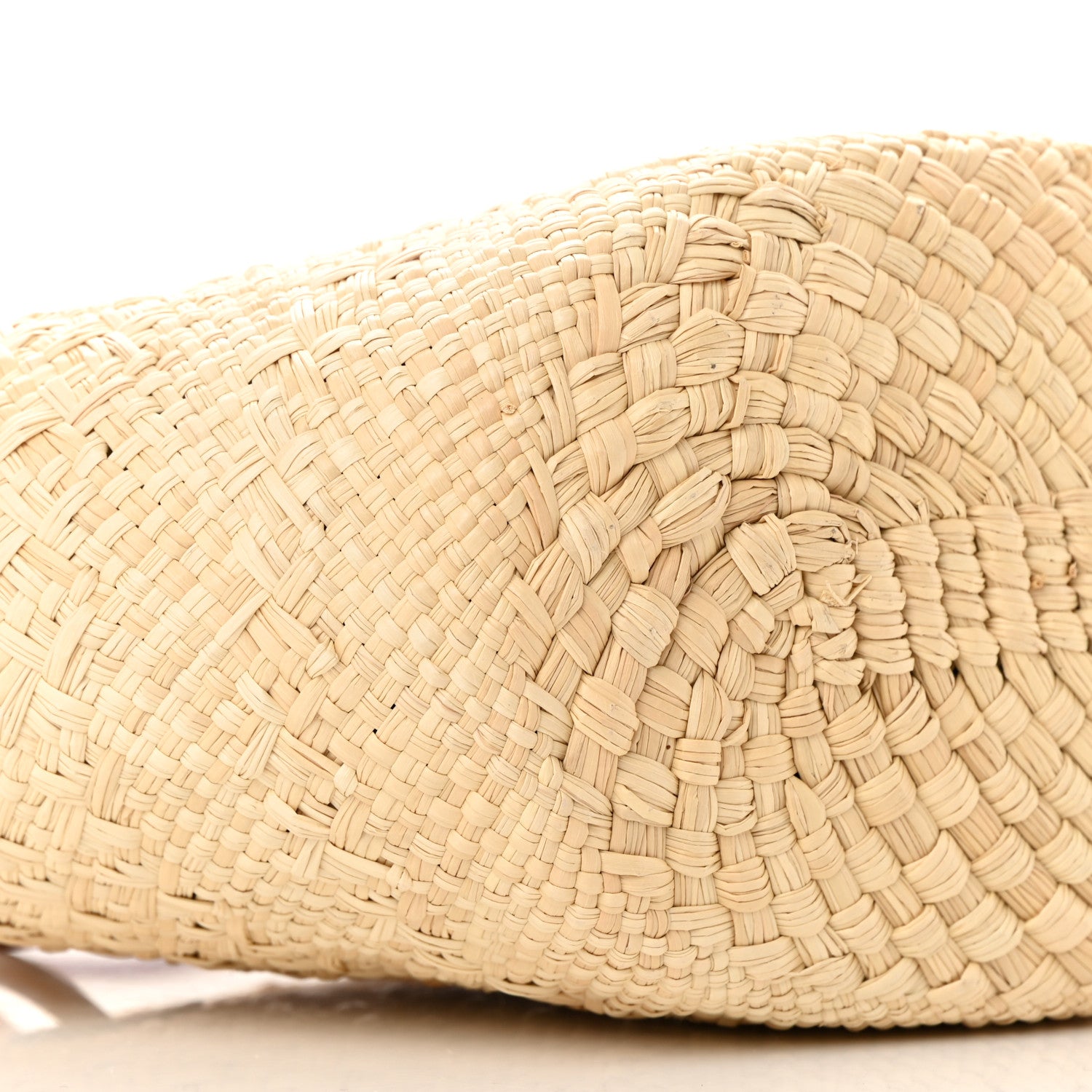 Loewe Calfskin Raffia Small Anagram Basket Tote Bag Natural Tan 9 of 11