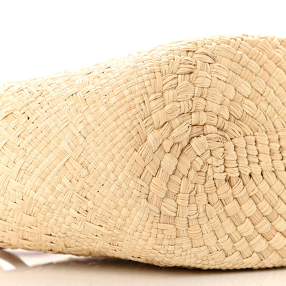 Loewe Calfskin Raffia Small Anagram Basket Tote Bag Natural Tan 9 of 11