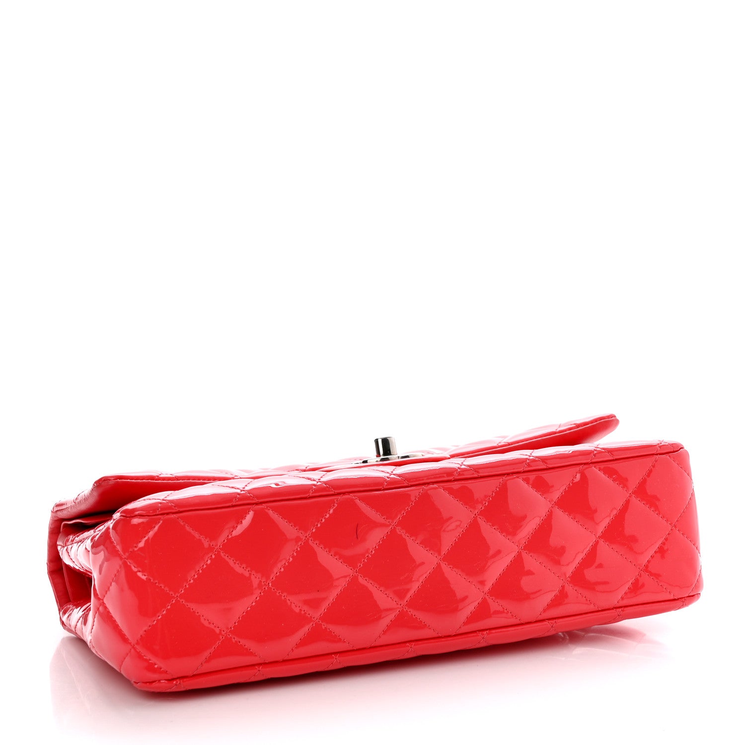 Chanel Patent Calfskin Quilted Medium Double Flap Red 4 of 12