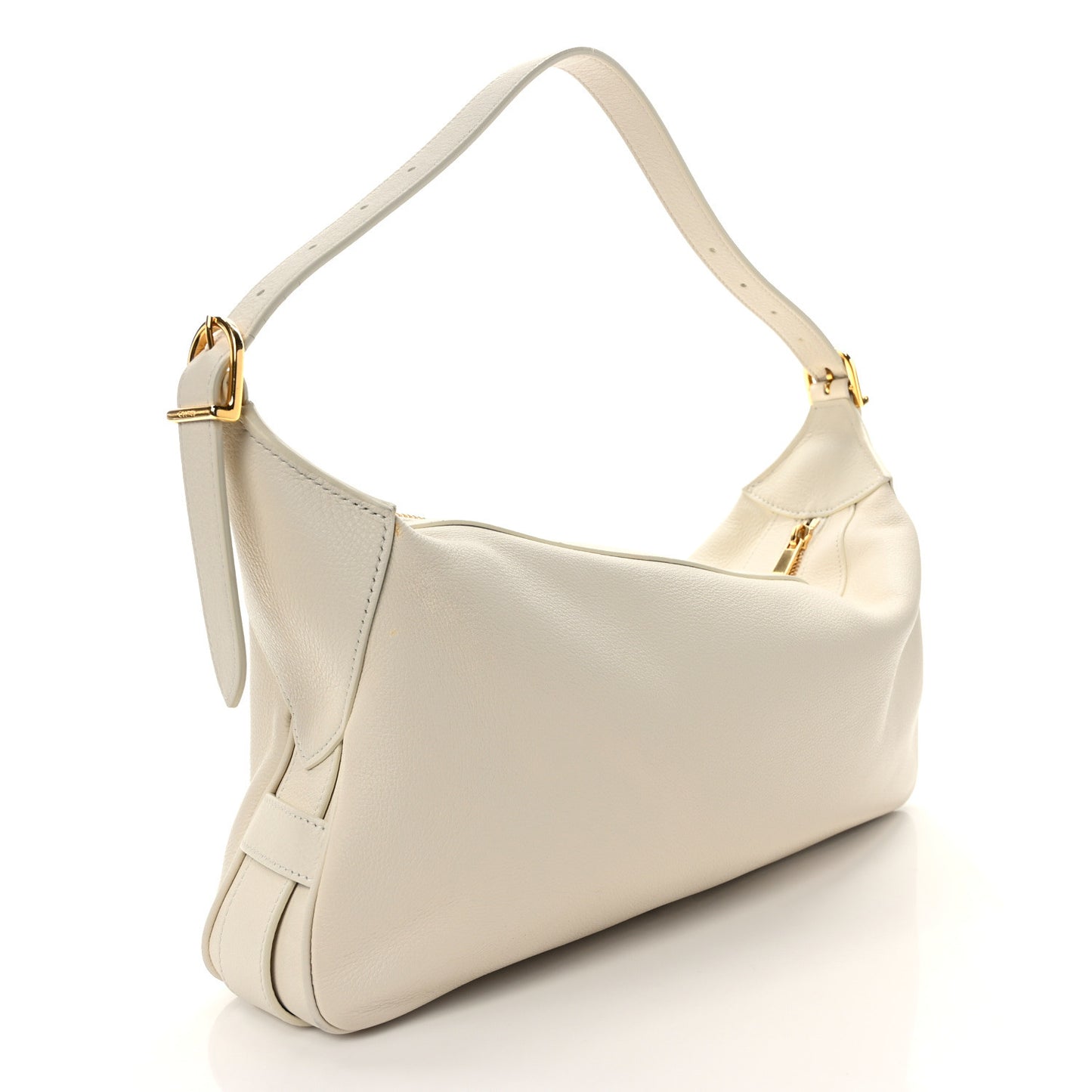 Supple Calfskin Medium Romy Shoulder Bag Rice