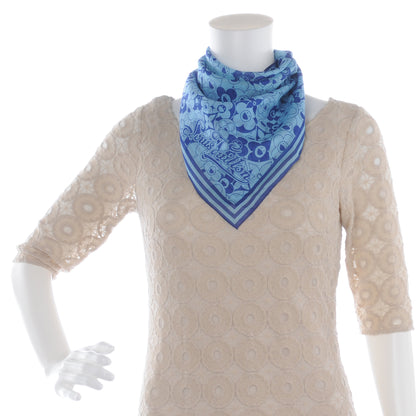 Louis Vuitton Cotton Cosmic Blossom Bandana Blue 3 of 6
