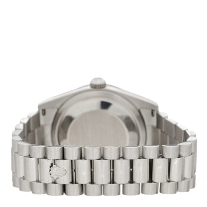 Rolex Platinum 36mm Oyster Perpetual Day-Date President Watch Glacier Blue 118206 3 of 4