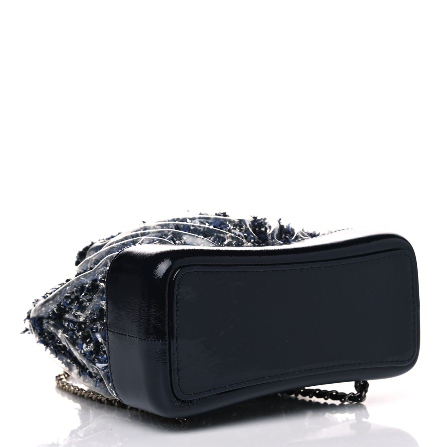 Tweed PVC Quilted Gabrielle Backpack Navy Black