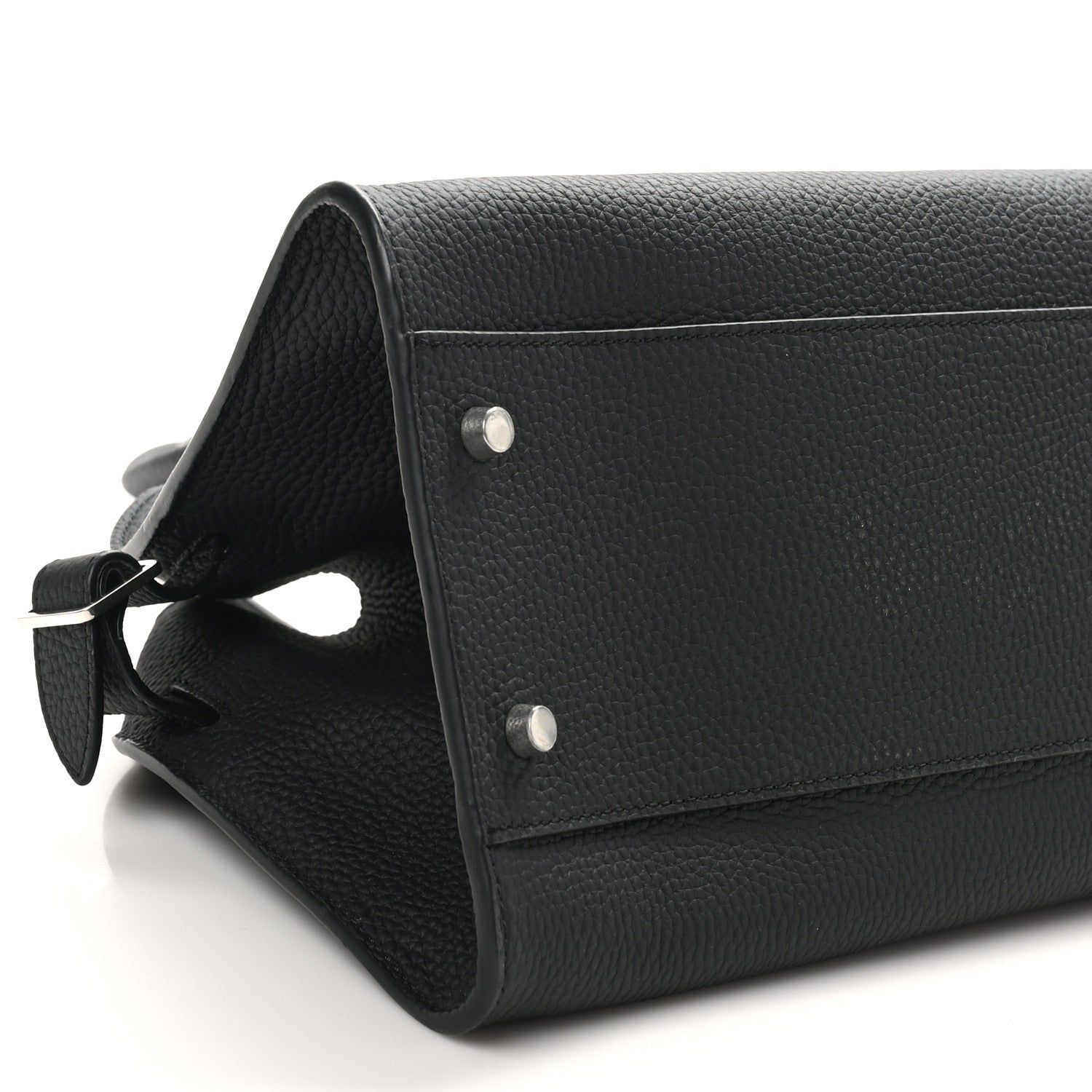 The Row Matte Grained Calfskin Margaux Shoulder 12 Black 8 of 9