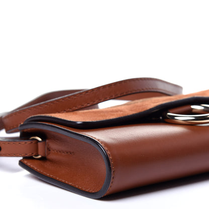 Chloe Suede Calfskin Mini Faye Shoulder Bag Tobacco 8 of 10