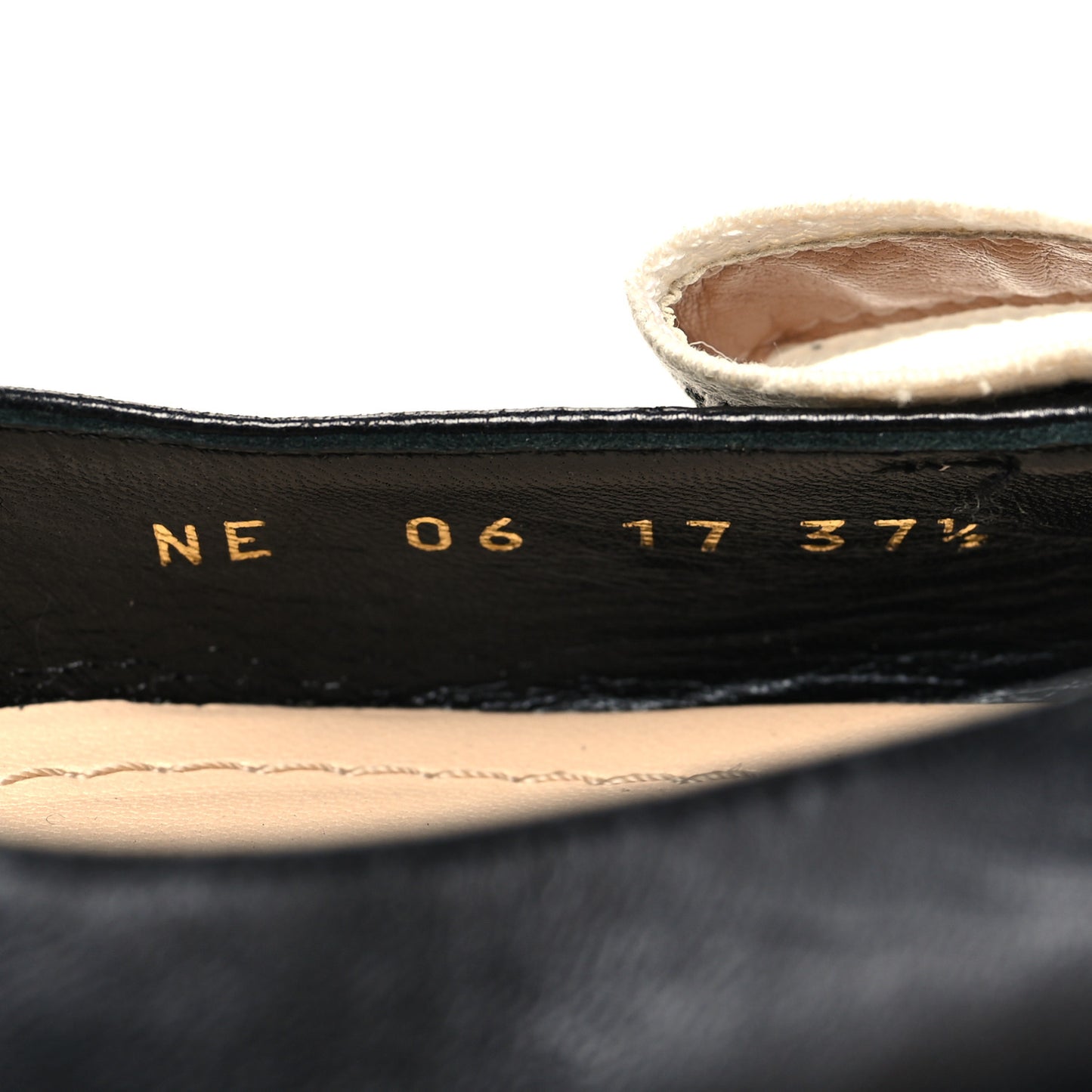 Lambskin Ribbon J'Adior Slingback Ballet Flats 37.5 Black